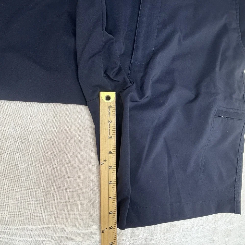 Chaps Golf Mens Performance Shorts Sz 36 Navy Stretch Chino Flat Front 9" inseam - Picture 6 of 8